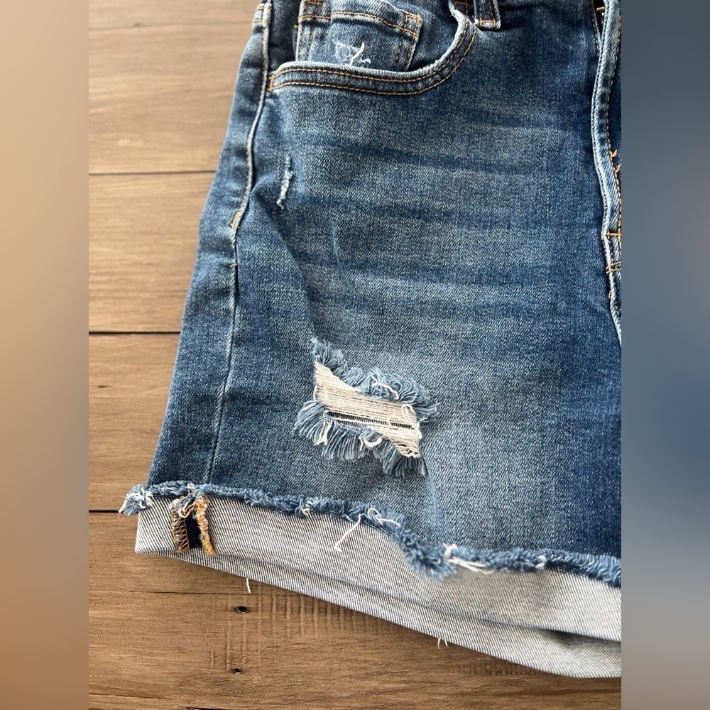 Summer Time Sunshine Zenana Distressed Denim Shorts - Picture 6 of 8